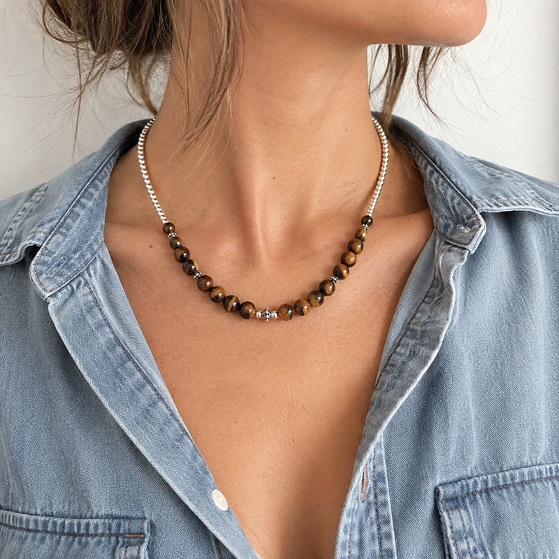 Collar Aura Ojo de Tigre